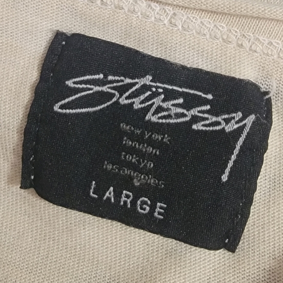 Stussy Beige Graphic Long Sleeve Tee - Picture 6 of 6